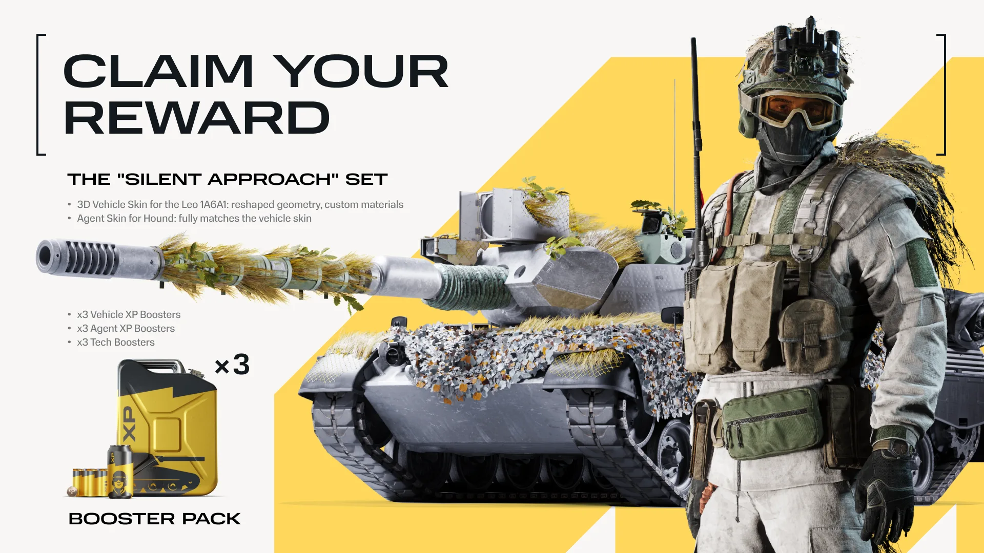 Silent Approach set — full pack infographic