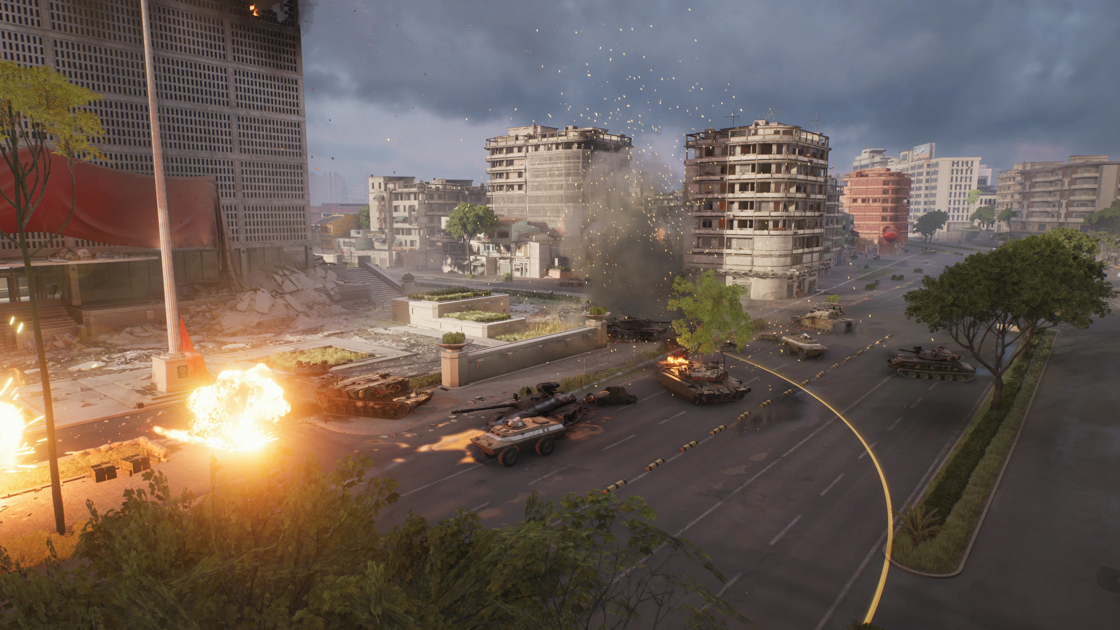 Tanks in combat in HEAT