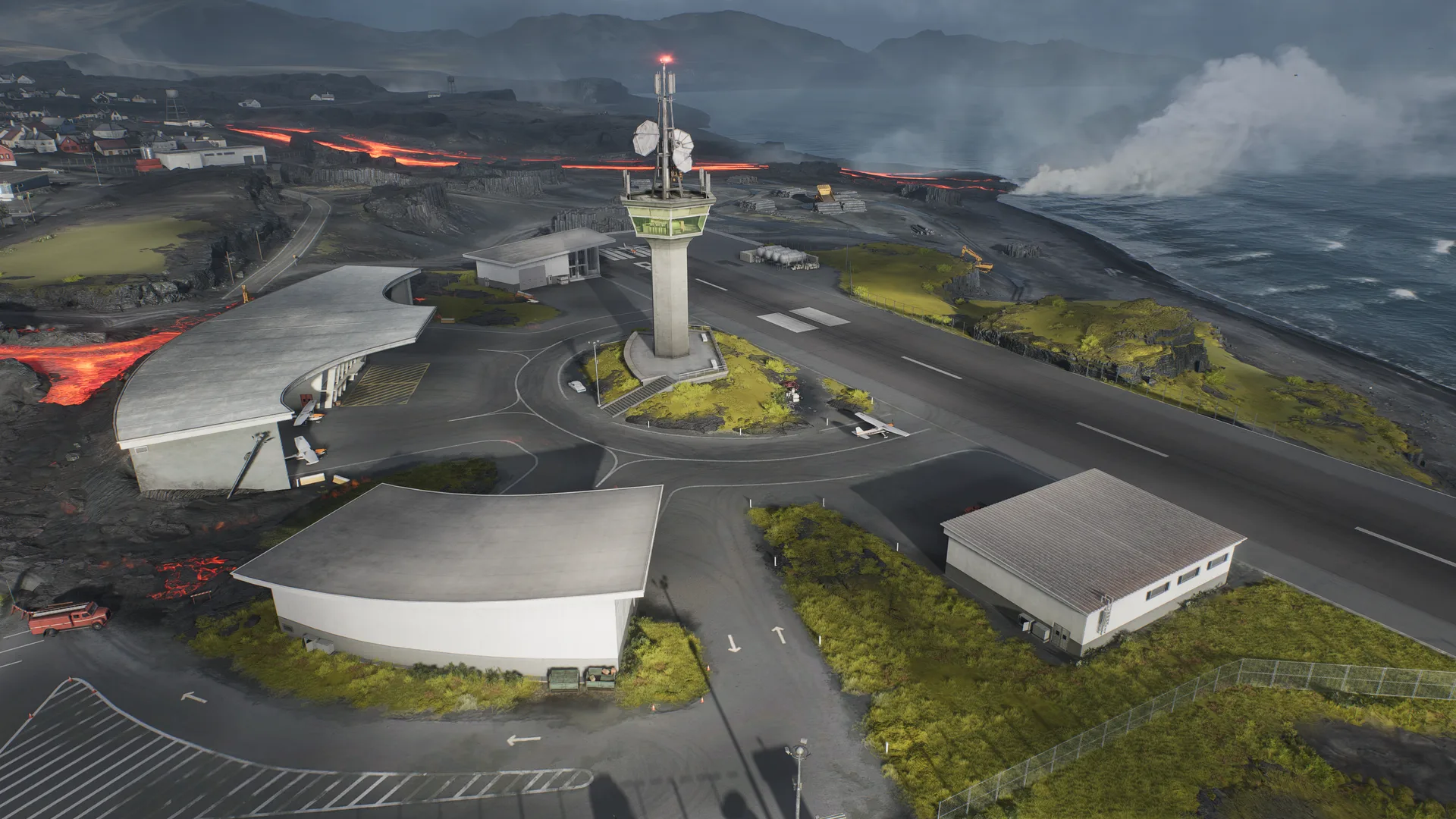 In-engine screenshot of the Airport (Base C) on Inferno One