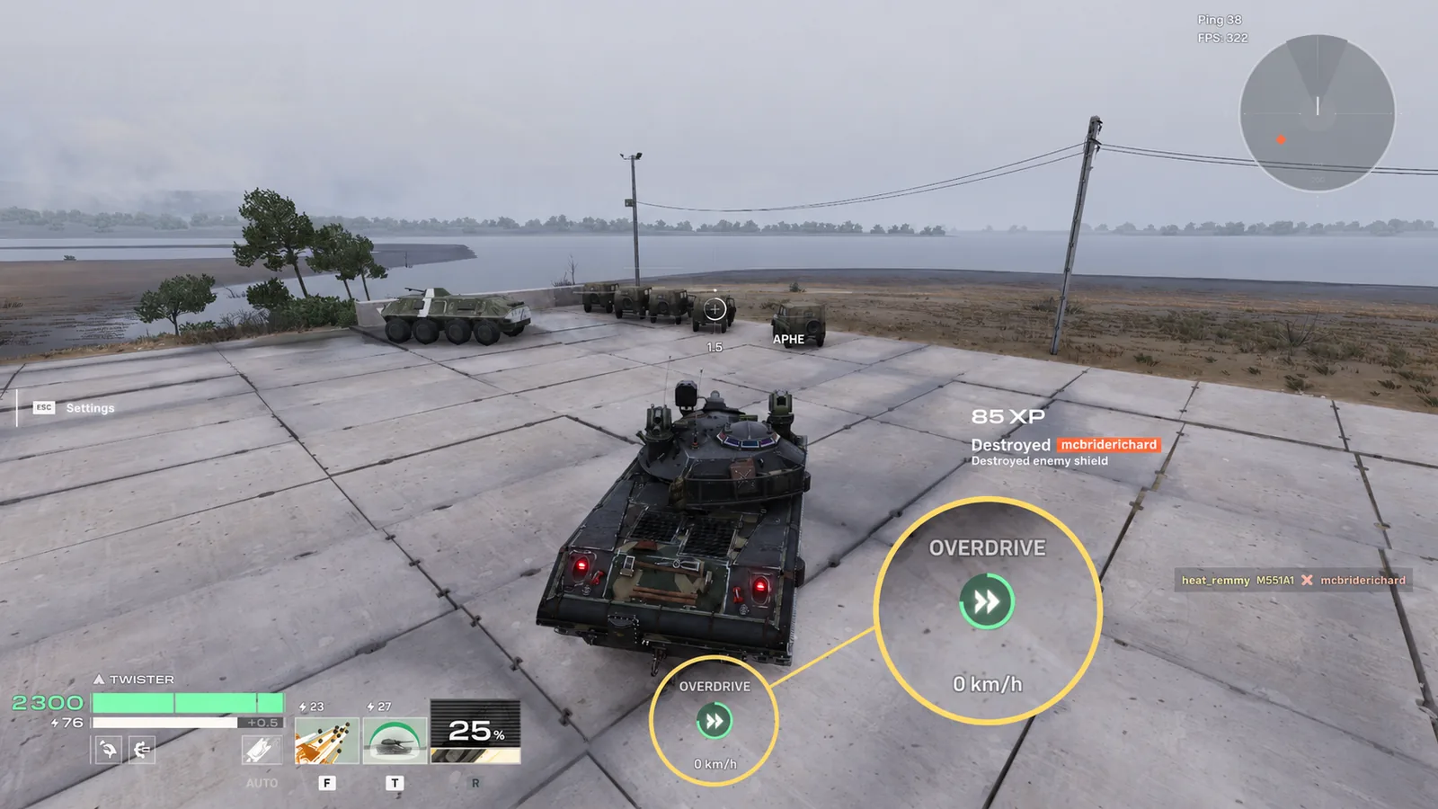 In-battle HUD showing status effect icons with their text labels displayed.