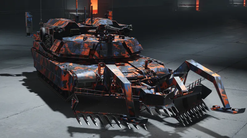 M1150 ABV in the Pumpkin's Grin (Red) camouflage