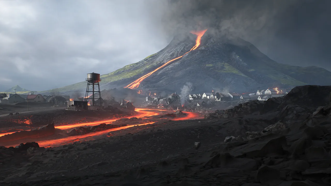 Inferno One volcanic map key art