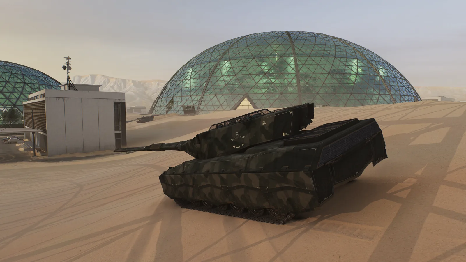 Eden map — desert dome with tank