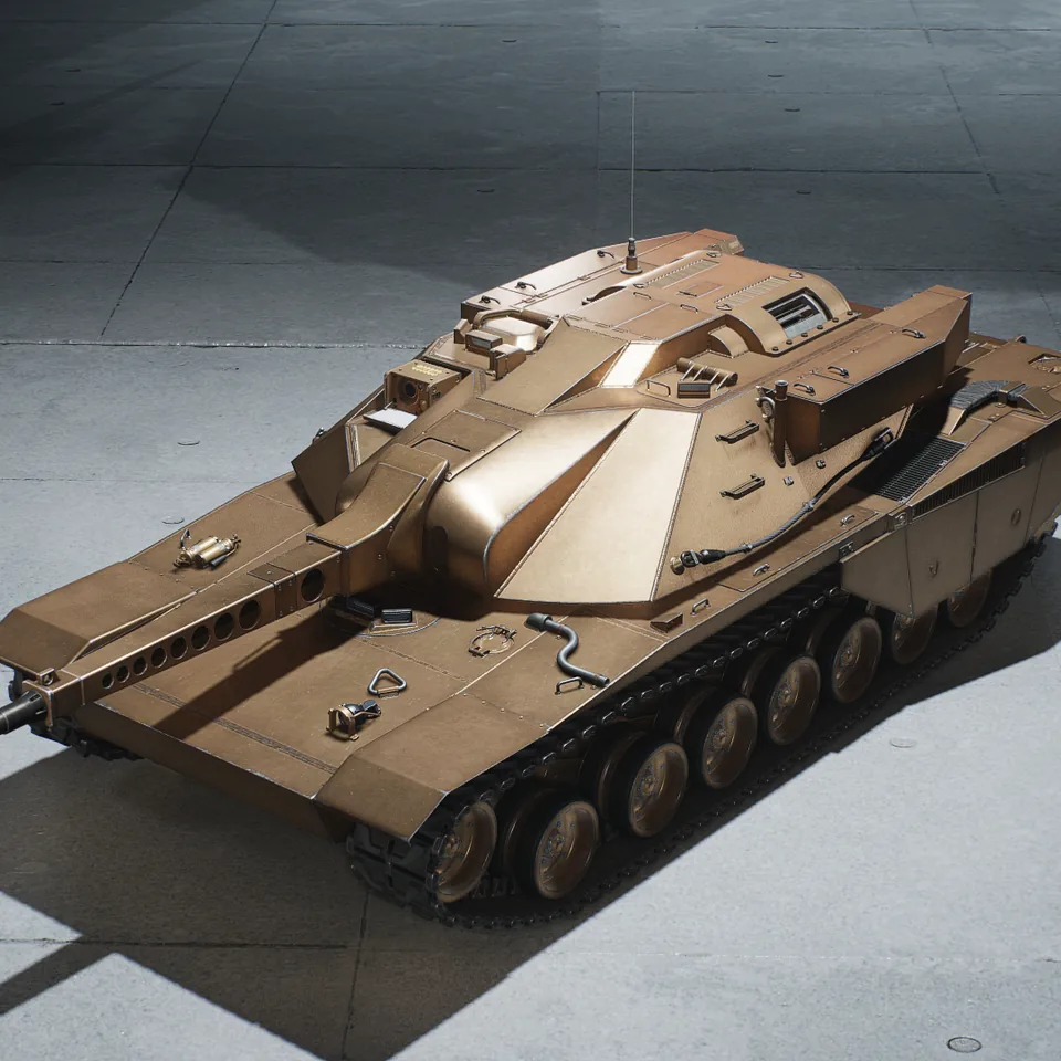 The Desert Tan paint shown on the XM1 90