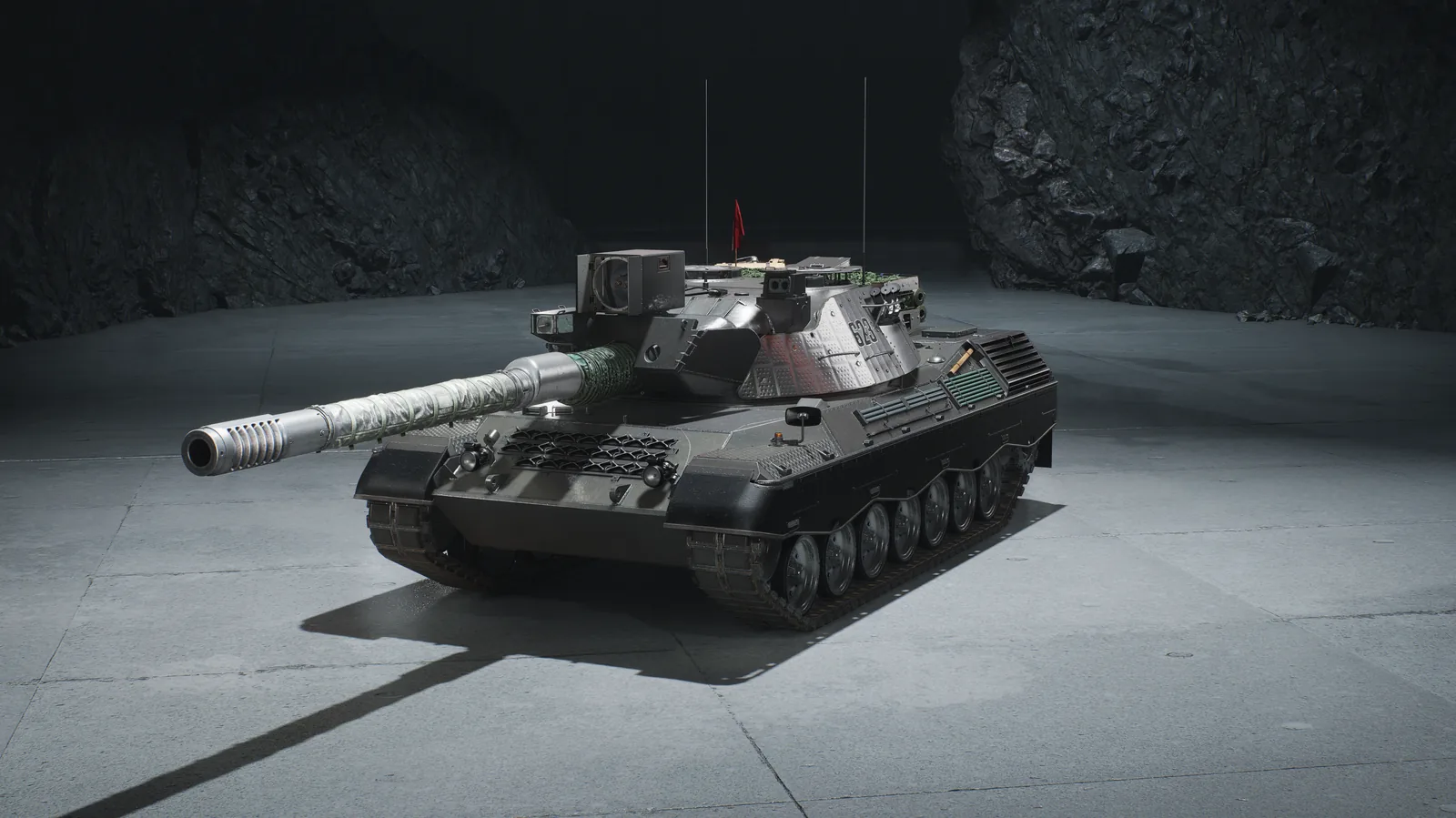 A tank finished in the Brushed Metal paint, the Rank 1 to 10 reward